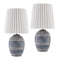 Modern European furniture - Ceramic Fluted Linen Table Lamps (2) - www.oroa.com