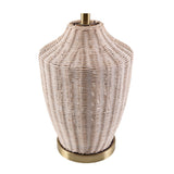 Modern European furniture - White Rattan Accent Table Lamp - www.oroa.com