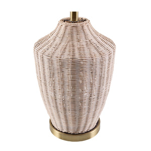   Modern European furniture - White Rattan Accent Table Lamp - www.oroa.com | Oroa.com