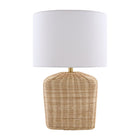 Modern European furniture - Rattan Base Linen Table Lamp  - www.oroa.com