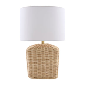 Modern European furniture - Rattan Base Linen Table Lamp  - www.oroa.com