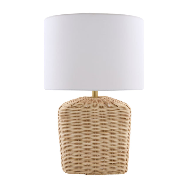Modern European furniture - Rattan Base Linen Table Lamp  - www.oroa.com