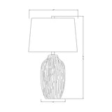 Modern European furniture - Rustic White Ceramic Table Lamp - www.oroa.com