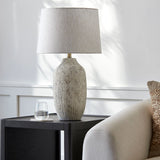 Modern European furniture - Rustic White Ceramic Table Lamp - www.oroa.com