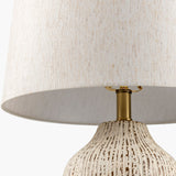 Modern European furniture - Rustic White Ceramic Table Lamp - www.oroa.com