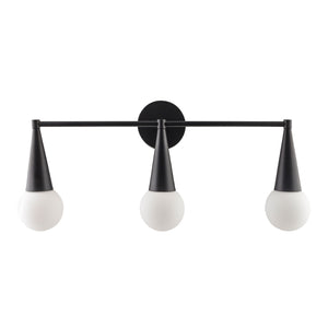   Modern European furniture - Conical Black 3-Light Wall Lamp - www.oroa.com | Oroa.com