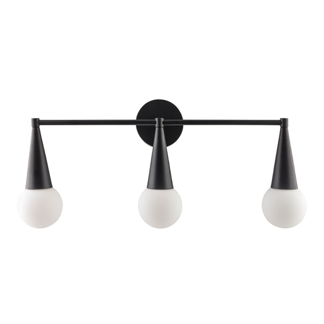 Modern European furniture - Conical Black 3-Light Wall Lamp - www.oroa.com