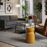 Modern European furniture - Textured Ceramic Hourglass Garden Stool - www.oroa.com