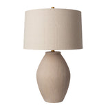 Modern European furniture - Glazed Gray Ceramic Table Lamp - www.oroa.com