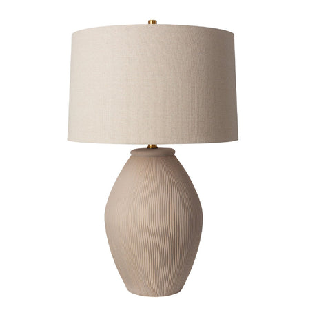 Modern European furniture - Glazed Gray Ceramic Table Lamp - www.oroa.com