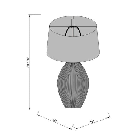 Modern European furniture - Glazed Gray Ceramic Table Lamp - www.oroa.com