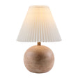 Modern European furniture - Pleated White Linen Table Lamp - www.oroa.com