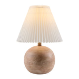 Modern European furniture - Pleated White Linen Table Lamp - www.oroa.com