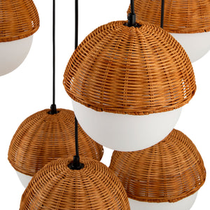   White Glass Sphere 9-Light Chandelier | Oroa.com