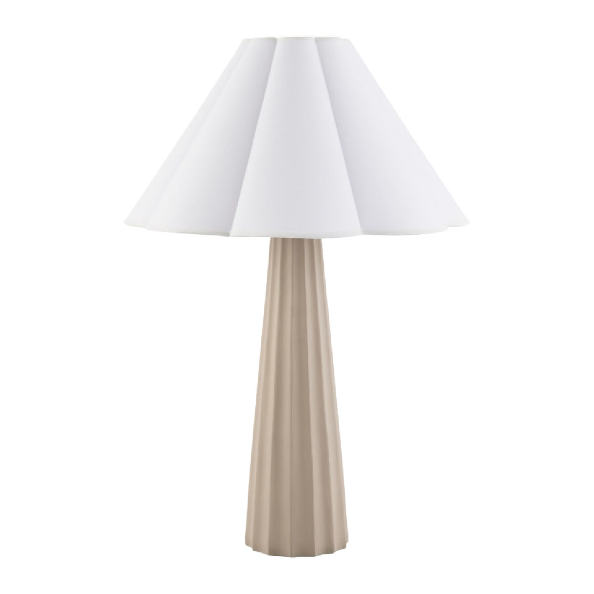   Scalloped White Cotton Table Lamp | Oroa.com