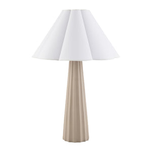   Scalloped White Cotton Table Lamp | Oroa.com