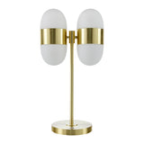 Modern European furniture - Dual White Glass Table Lamp - www.oroa.com