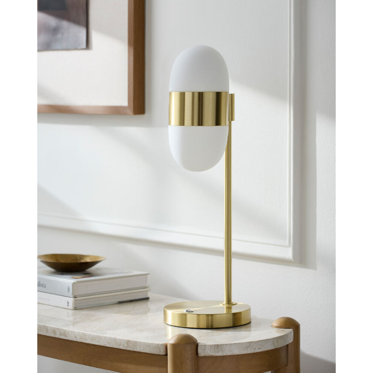   Modern European furniture - Metal Framed Glass Table Lamp - www.oroa.com | Oroa.com