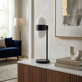 Modern European furniture - Metal Framed Glass Table Lamp - www.oroa.com