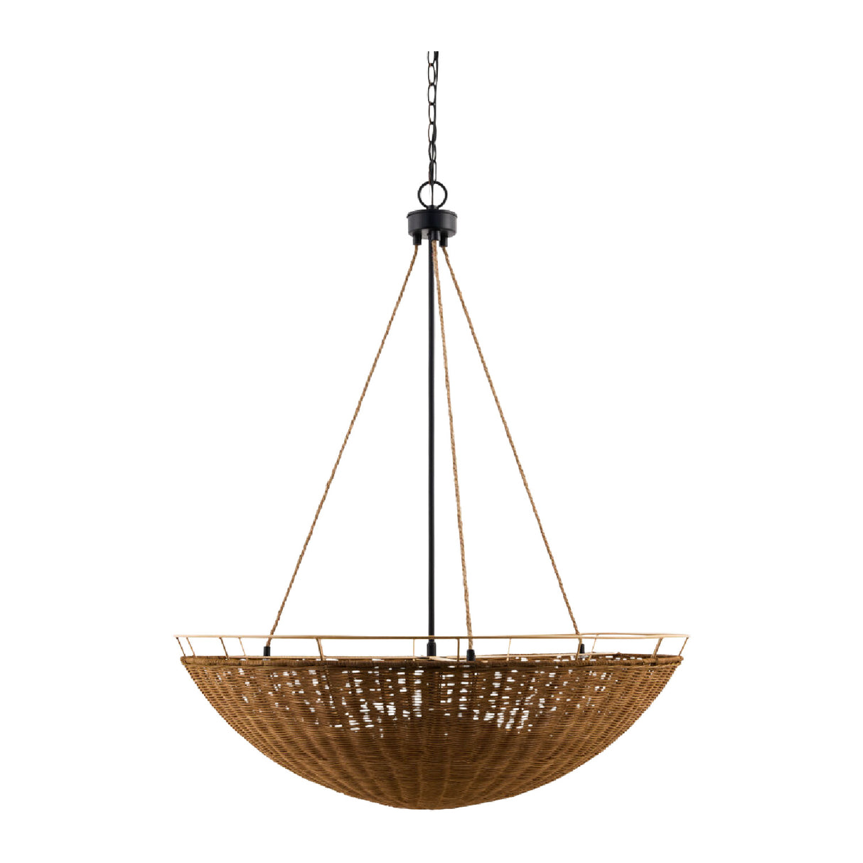   Rattan Bowl 3-Light Chandelier | Oroa.com