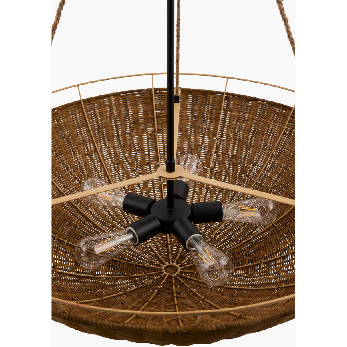   Rattan Bowl 3-Light Chandelier | Oroa.com