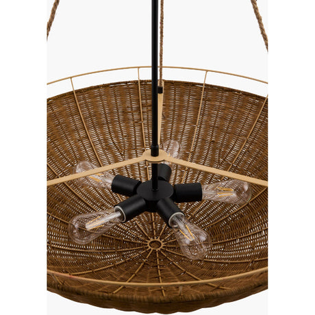 Modern European furniture - Rattan Bowl 3-Light Chandelier - www.oroa.com