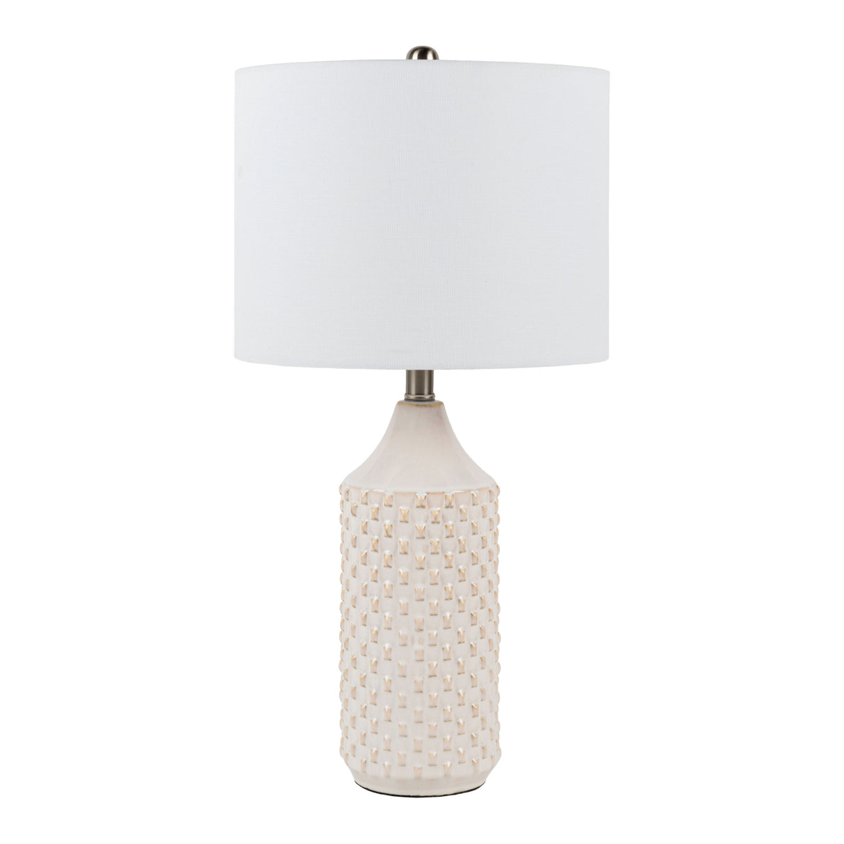   Modern European furniture - White Ceramic Linen Table Lamp - www.oroa.com | Oroa.com