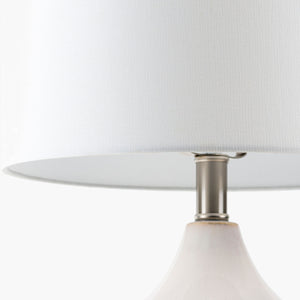   Modern European furniture - White Ceramic Linen Table Lamp - www.oroa.com | Oroa.com