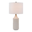 Modern European furniture - White Ceramic Linen Table Lamp - www.oroa.com
