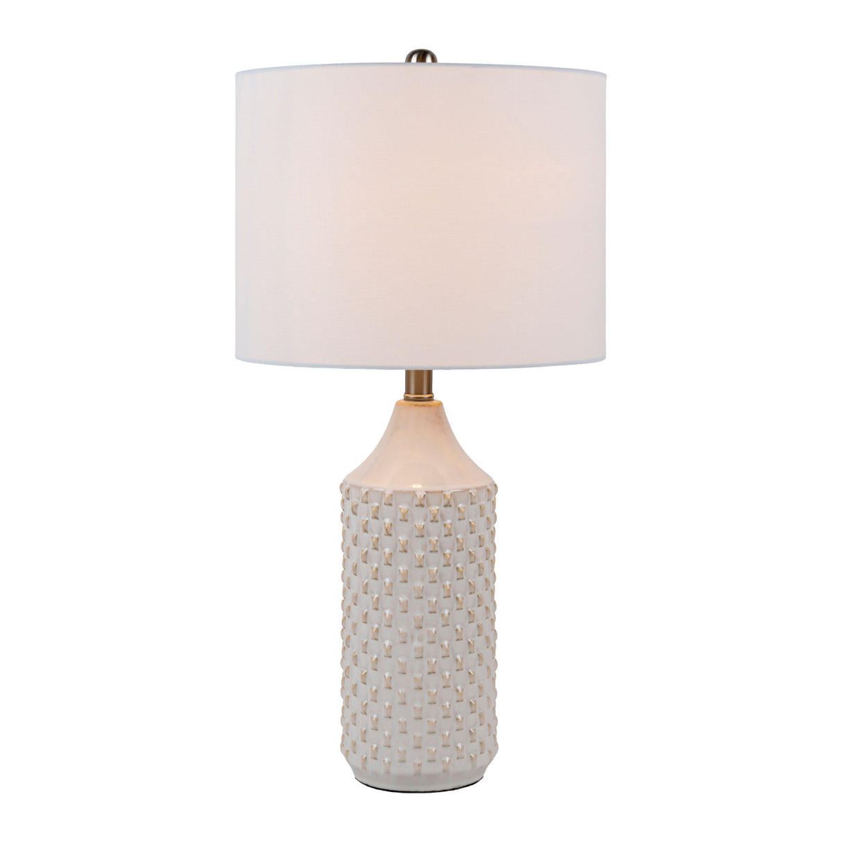   Modern European furniture - White Ceramic Linen Table Lamp - www.oroa.com | Oroa.com