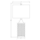 Modern European furniture - White Ceramic Linen Table Lamp - www.oroa.com