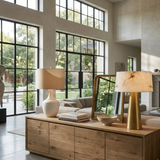 Modern European furniture - White Stone Shade Table Lamp - www.oroa.com