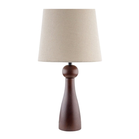 Modern European furniture - Wood Veneer Linen Table Lamp  - www.oroa.com