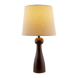 Modern European furniture - Wood Veneer Linen Table Lamp  - www.oroa.com
