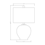 Modern European furniture - Cream Ceramic Accent Table Lamp - www.oroa.com