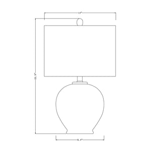   Modern European furniture - Cream Ceramic Accent Table Lamp - www.oroa.com | Oroa.com