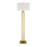 Modern European furniture - White Linen Gold Floor Lamp - www.oroa.com