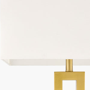   White Linen Gold Floor Lamp | Oroa.com