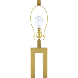   White Linen Gold Floor Lamp | Oroa.com
