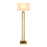 Modern European furniture - White Linen Gold Floor Lamp - www.oroa.com