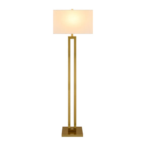 Modern European furniture - White Linen Gold Floor Lamp - www.oroa.com
