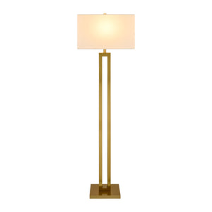   White Linen Gold Floor Lamp | Oroa.com