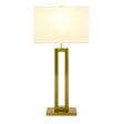 Modern European furniture - White Linen Gold Table Lamp - www.oroa.com