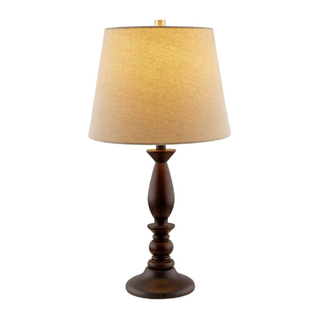 Modern European furniture - Linen Wood Veneer Table Lamp - www.oroa.com
