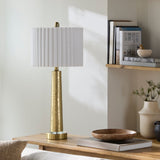 Modern European furniture - Fluted White Cotton Table Lamp - www.oroa.com