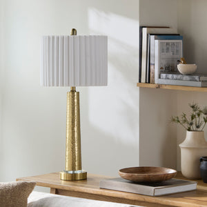   Modern European furniture - Fluted White Cotton Table Lamp - www.oroa.com | Oroa.com