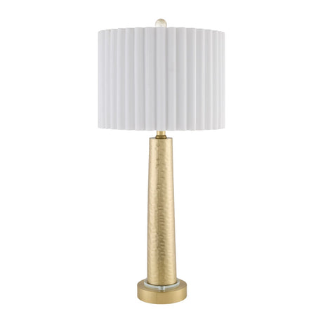 Modern European furniture - Fluted White Cotton Table Lamp - www.oroa.com
