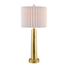Modern European furniture - Fluted White Cotton Table Lamp - www.oroa.com