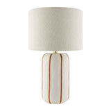 Modern European furniture - Line Painted Ceramic Table Lamp - www.oroa.com