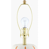 Modern European furniture - Scalloped White Linen Table Lamp - www.oroa.com